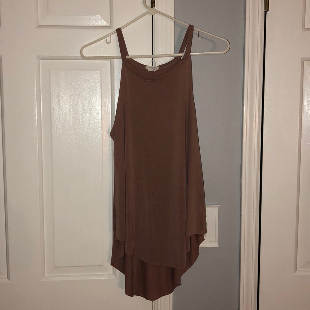 blush/pink flowy tank top